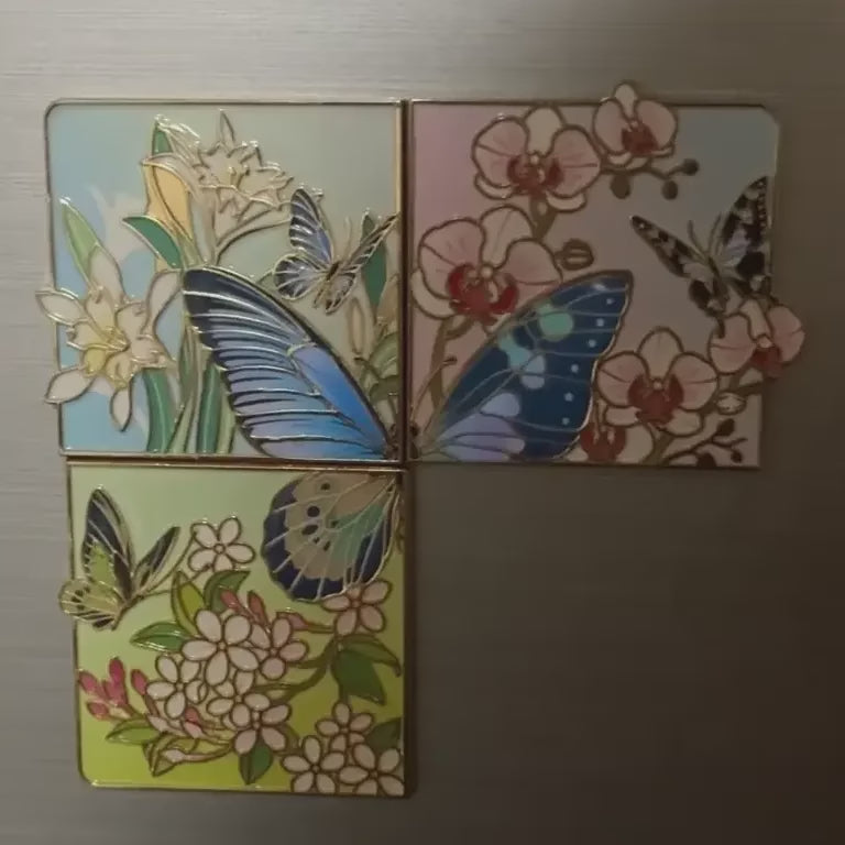 Luminous Butterfly Fridge Magnet Set
